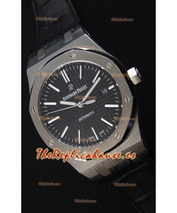 Audemars Piguet Royal Oak 41MM Dial Negro Correa de Pïel - Reloj Réplica a Espejo 1:1 Última Edición