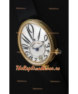 Breguet Reine De Naples Ladies Reloj Réplica Suizo a Espejo 1:1 de Oro Amarillo de 18K