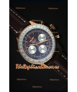 Breitling Navitimer 01 Dial Marron en Oro Rosado Reloj Replica Suizo a espejo 1:1