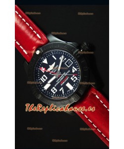 Breitling Chronometre GMT Dial Negro Reloj Replica Suizo caja con Revestimienvo en PVD