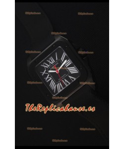 Cartier Santos DLC Reloj Replica Suizo 38.5MM