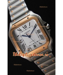 Cartier Santos De Cartier Reloj Réplica a Espejo 1:1 - 40MM Reloj de Acero de Dos Tonos