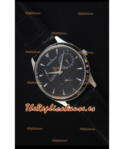 Jaeger-LeCoultre Master Ultra Thin Réserve De Marche Dial Negro Reloj Replica a Espejo 1:1