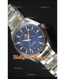 Omega Seamaster COAX GMT Reloj Suizo de Acero Inoxidable Dial Azul
