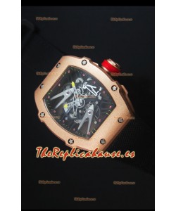 Richard Mille RM027 Tourbillon Reloj Suizo Edición Rafael Nadal Caja en Oro Rosado