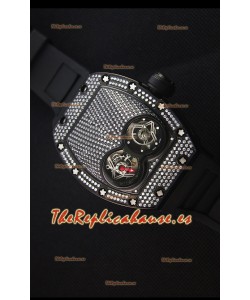 Richard Mille RM053 Tourbillon Pablo Mac Donough Reloj Replica Suizo Caja con Revestimiento PVD