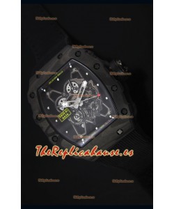 Richard Mille RM35-01 Reloj Replica Suizo Edición Rafael Nadal Correa de Nylon color Negro