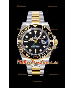 Rolex GMT Masters II 116713 Oro Amarillo Reloj Réplica Suizo a Espejo 1:1 Acero 904L 