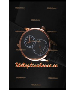 Jaquet Droz Grande Seconde Black Enamel Reloj con Caja en Acero Inoxidable Dial Negro