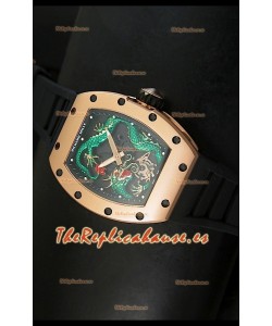 Richard Mille RM057 Tourbillon Jackie Chan Reloj Réplica Suiza en Oro Rosado