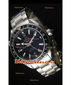 Omega Planet Ocean GMT Black Swiss Replica Watch - Edición Espejo 1:1