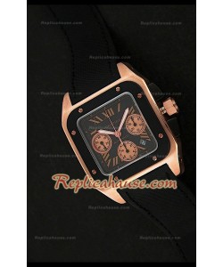Cartier Santos 100 XL Reloj Crónografo Suizo de Oro Rosa