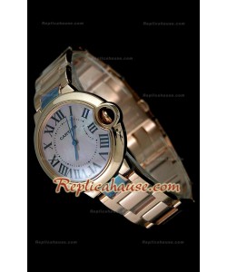 Ballon De Cartier Reproducción Reloj Suizo - Mediano- De Oro Rosa 38MM