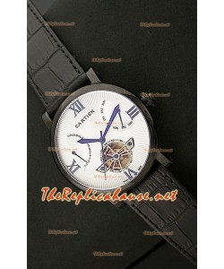 Cartier Calibre Tourbilon Reloj Japonés con Esfera Blanca 