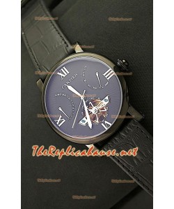 Cartier Calibre Tourbilon Reloj Japonés con Esfera Negra 