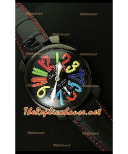 GaGa Milano Reloj manual en carcasa de PVD - 48MM - Color Arco iris 