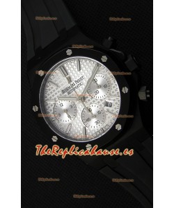Audemars Piguet Royal Oak Reloj Réplica Suizo Cronógrafo Dial Plateado Subdiales color Blanco