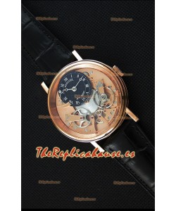 Breguet Tradition 7057BR/R9/9W6 Reloj Réplica Suizo en Oro Rosado Tourbillon Dual
