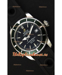 Breitling SuperOcean Heritage II B20 42MM Reloj Réplica Suizo Dial Negro Bisel Verde - Edición Espejo 1:1