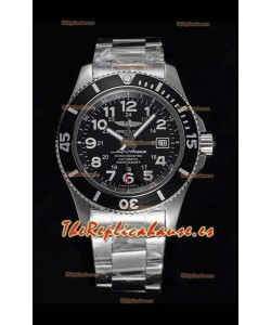 Breitling SuperOcean II 44mm 904L Caja Acero Reloj Réplica a Espejo 1:1 en Dial Negro