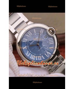 Ballon De Cartier Reloj Suizo Automático Calidad a Espejo 1:1 Caja en Acero 904L Dial Azul - 42MM