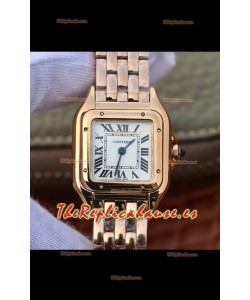 Cartier Edición PANTHERE Réplica a Espejo 1:1 Reloj Suizo Oro Rosado Dial Blanco