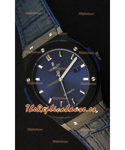 Hublot Classic Fusion Reloj Réplica Suizo en Cerámica color Azul - Réplica a Espejo 1:1