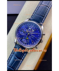 Longines Master Collection REF L2.673.4.92.0 Reloj Réplica Suizo Dial Azul Correa de Piel