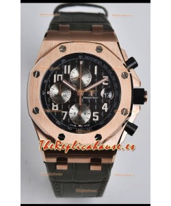 Audemars Piguet Royal Oak Offshore Dial Negro Reloj Réplica Cronógrafo a Espejo 1:1 - Acero 904L