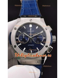 Hublot Classic Fusion Chronograph Caja de Acero Inoxidable Dial Azul Reloj Réplica a Espejo 1:1