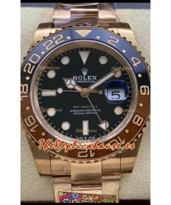 Rolex GMT Masters II M126715CHNR Oro Everose Reloj Réplica Suizo a Espejo 1:1 - Acero 904L