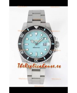 Rolex Submariner DiW Caja Acero Inoxidable Bisel Negro Reloj Edición Cerámica Dial Azul