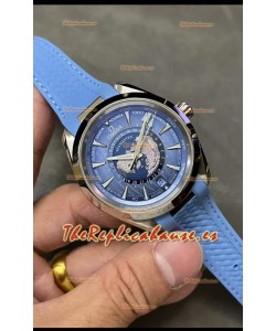 Omega Seamaster Aquaterra 150M Worldtimer Azul Summer Reloj Réplica a Espejo 1:1