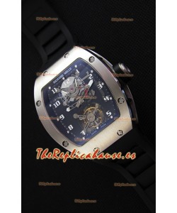 Richard Mille RM001 Evolution Tourbillon Reloj Réplica Suizo con Caja de Acero Cepillado