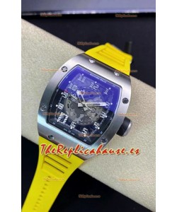Richard Mille RM010 Reloj Réplica Acero Inoxidable en Correa Amarilla