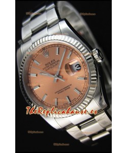 Rolex Datejust 36MM Cal.3135 Movement Reloj Réplica Suizo Dial Champange Oyster Strap - Ultimate 904L Steel Watch 