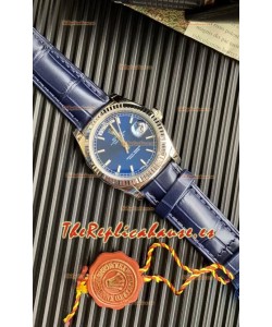Rolex Day Date Reloj Acero 904L Dial Azul 36MM - Calidad Espejo 1:1