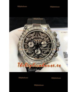 Rolex Cosmograph Edición Daytona "Ojo de Tigre" Caja en Acero 904L Reloj Réplica a Espejo 1:1
