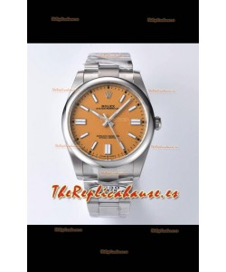 Rolex Oyster Perpetual REF#124300 41MM  Movimiento Cal.3230 Réplica Suiza Dial Amarillo Oscuro Acero 904L Reloj Réplica Espejo 1:1