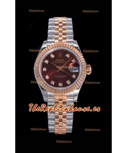 Rolex Datejust Ladies Reloj Suizo en Caja de Acero 904L  - Movimiento Suizo ETA Réplica a Espejo 1:1