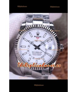 Rolex Sky-Dweller REF #m336934 Dial Blanco Reloj Caja Acero 904L - Super Clone Watch