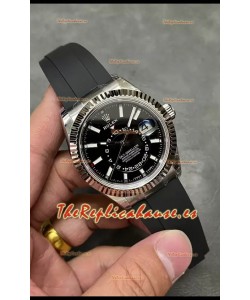 Rolex Sky-Dweller REF# M336235 Dial Negro Reloj Caja Acero 904L Réplica Espejo 1:1