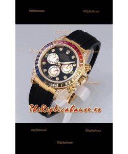 Rolex Cosmograph Daytona 116598 Oro Amarillo a Espejo 1:1 Movimiento Cal.4130 Reloj de Acero 904L