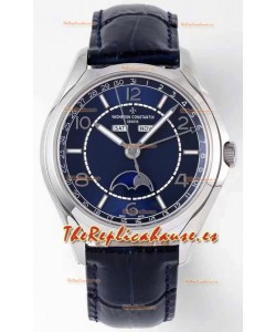 Vacheron Constantin Malte Tourbillon Reloj Réplica a Espejo 1:1 Acero Inoxidable Dial Azul