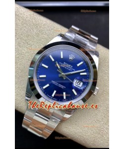 Rolex Datejust 126300 41MM Cal.3135 Reloj Réplica Suizo a Espejo 1:1 en 904L Dial Azul