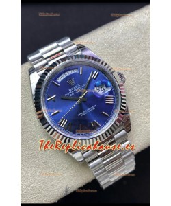 Rolex Day Date M228206-0015 Acero 904L 40MM - Dial Azul Réplica a Espejo 1:1