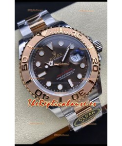Rolex Yachtmaster 40 Oro Everose - Dial Oyster Marrón Acero Reloj Réplica Espejo 1:1 40MM en Caja de Acero 904L