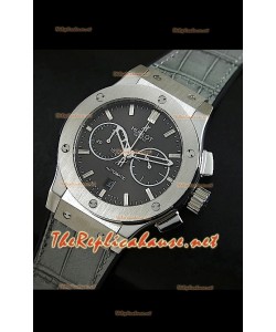 Hublot Classic Fusion Swiss Watch, esfera gris con malla