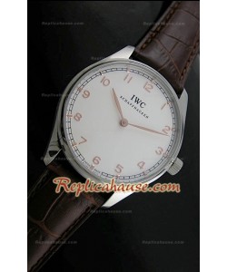 Reloj con Esfera Blanca  IWC Wendeng Manual 