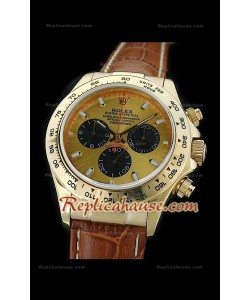 Rolex Daytona Reproducción Reloj Cosmógrafo Suizo con Esfera de Oro
